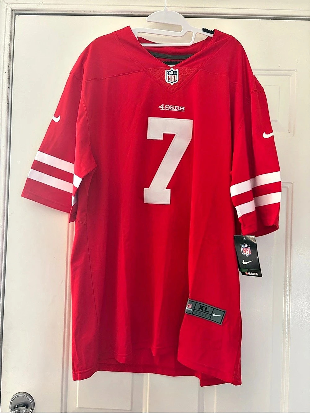 Nike San Francisco 49ers Colin Kaepernick #7 Nike Game Jersey Red & White XL